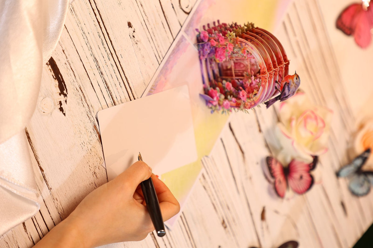 Stained Glass Window Castle 3D Pop Up Card
