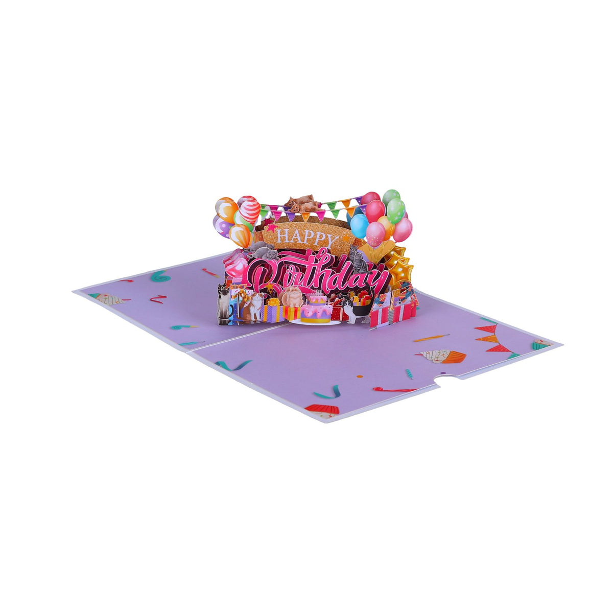 Cat Birthday 3D Pop Up Card