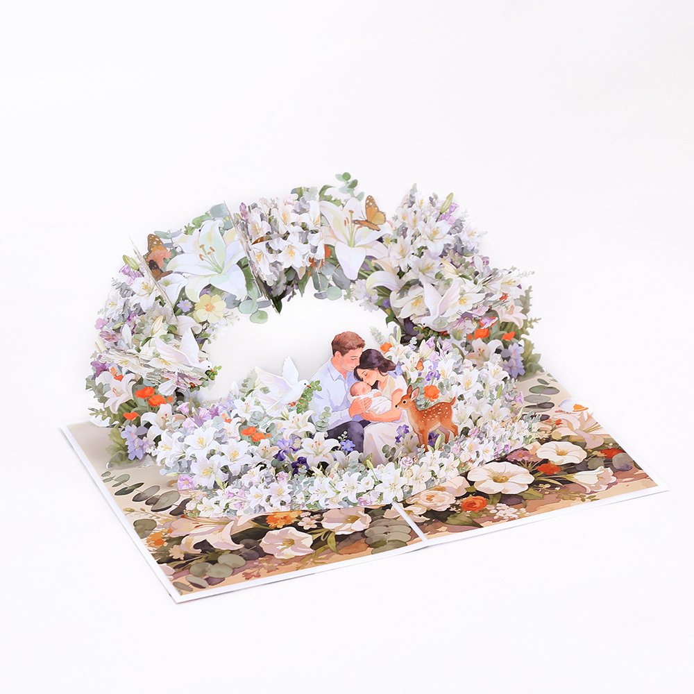 New Baby Welcome Flip Pop Up Card
