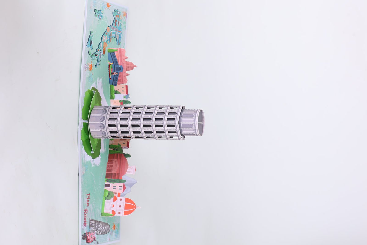 Leaning Tower Of Pisa 3D Pop Up Card