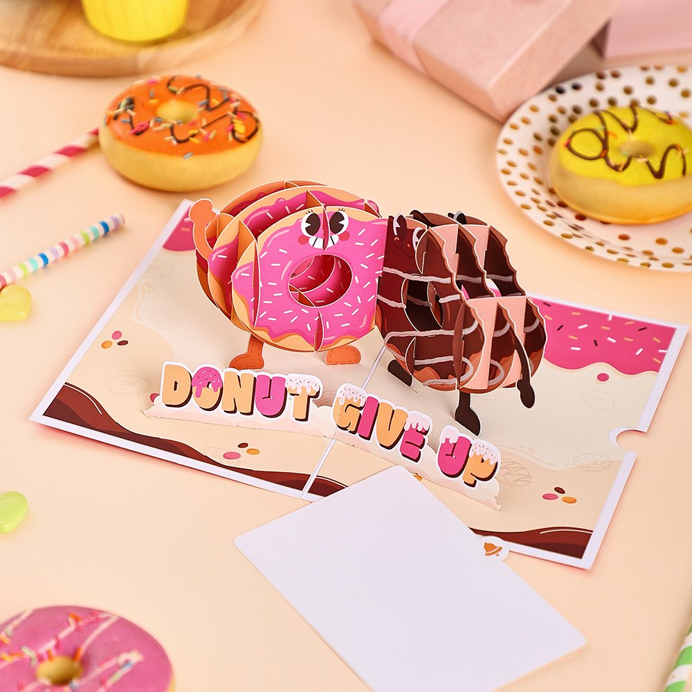 Donut Encouragement 3D Pop Up Card