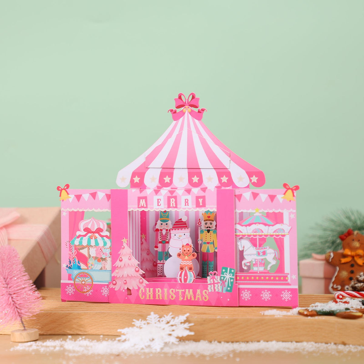 Christmas Circus Tent 3D Pop Up Card