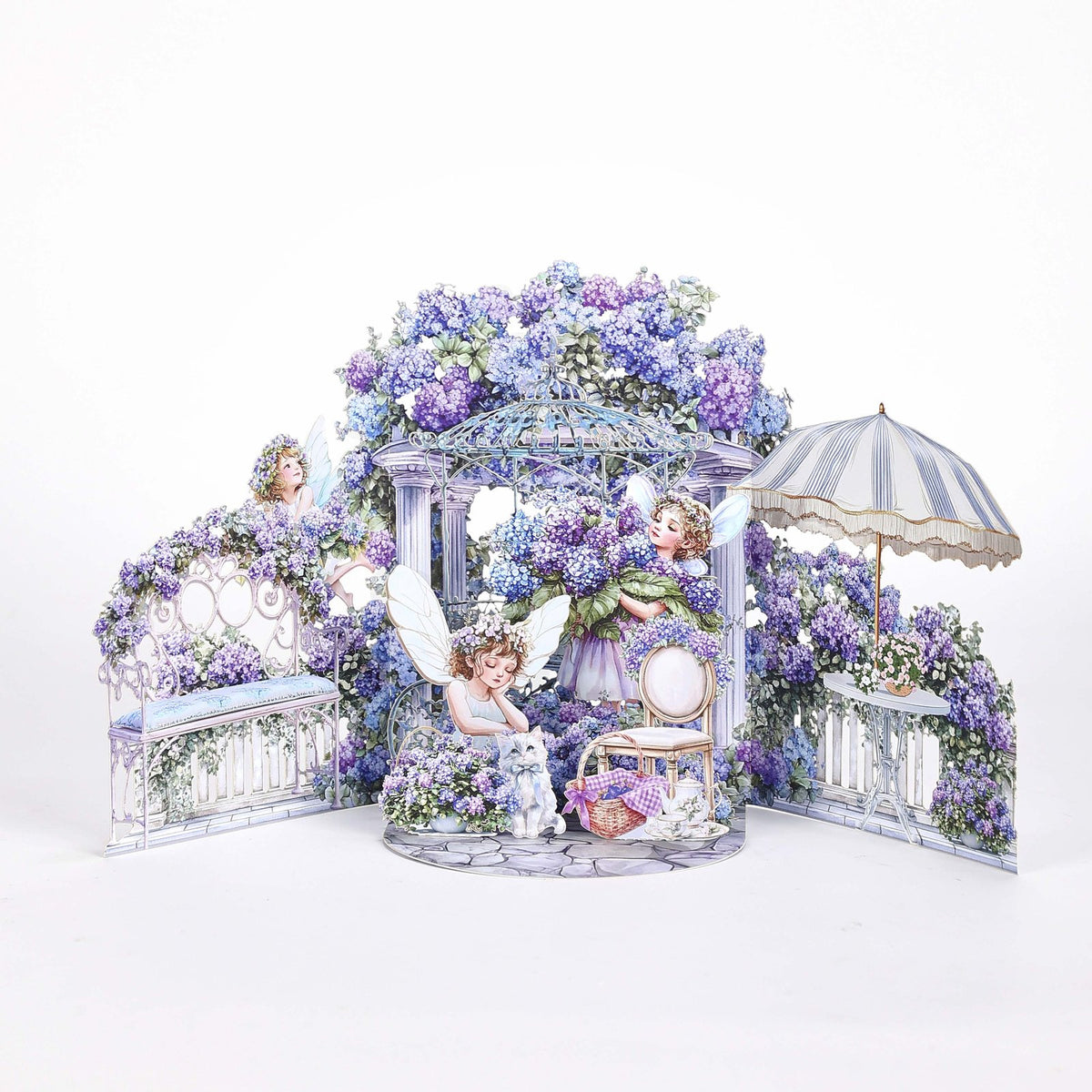 Hydrangea Fairy Double Door Pop Up Card