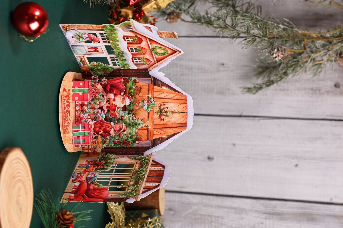 Vintage Double Door Pop Up Card