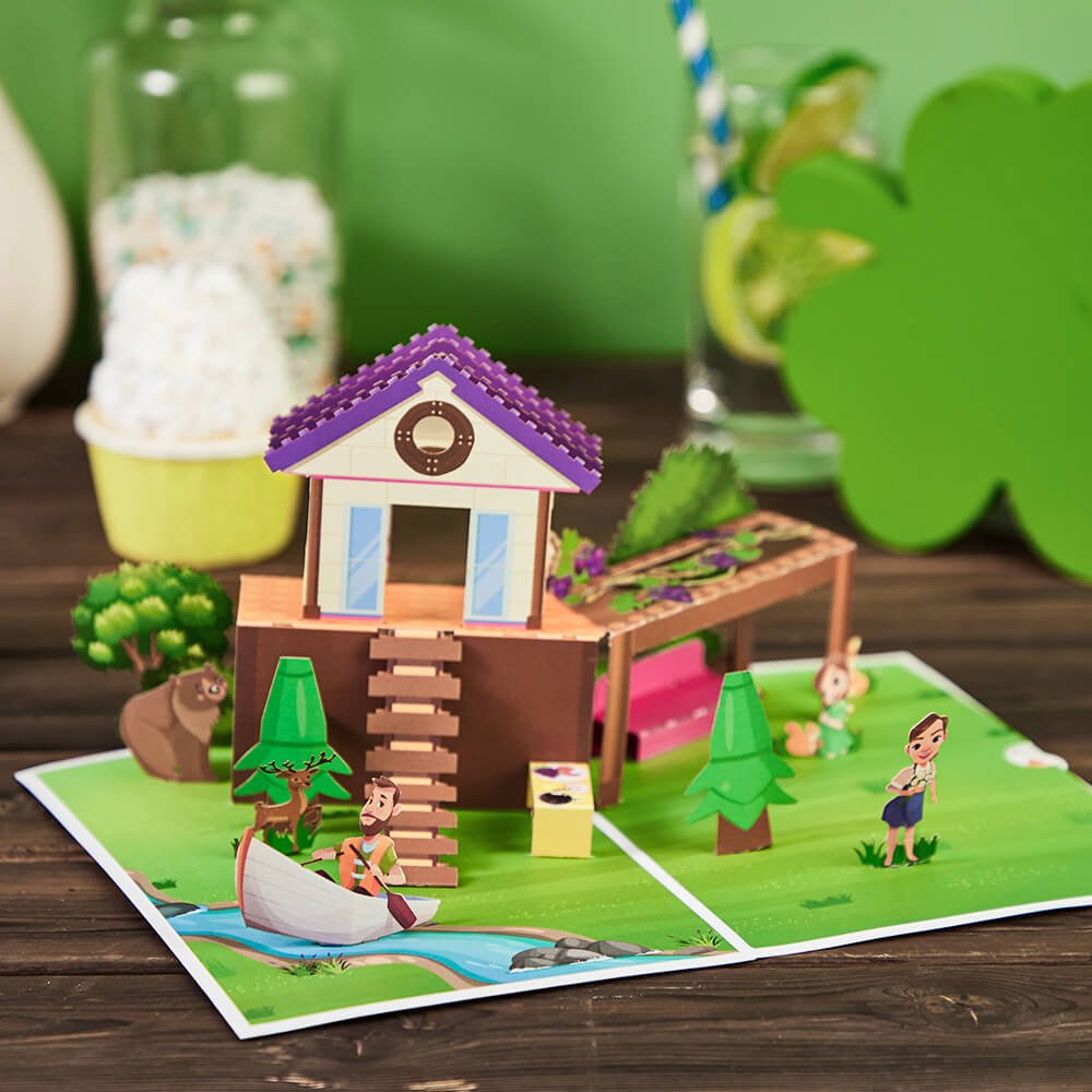 Forest Brick House 3D Pop Up Card