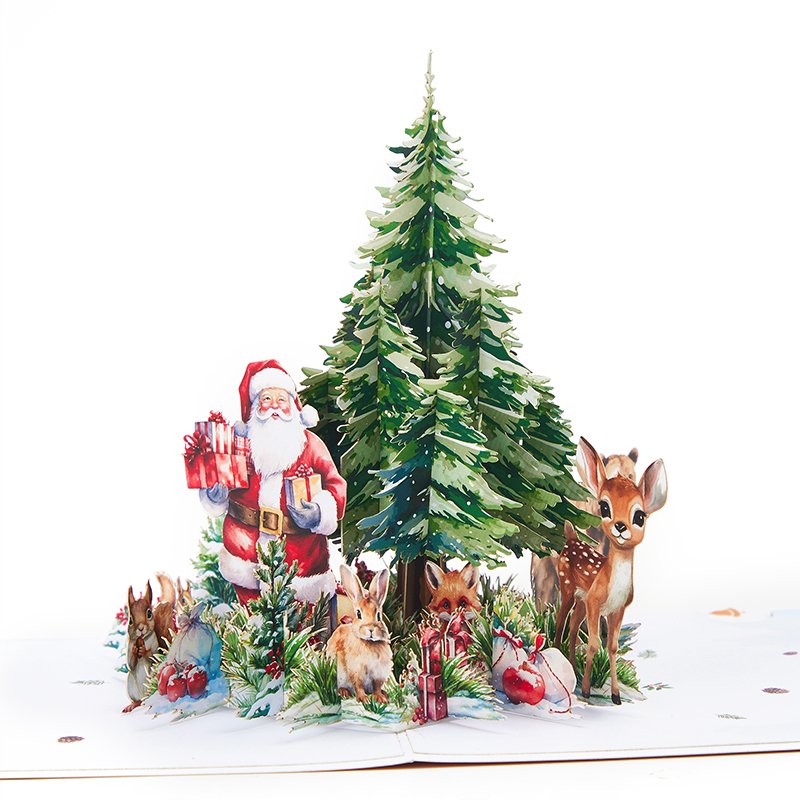 Christmas Santa Claus Jungle Greeting Card