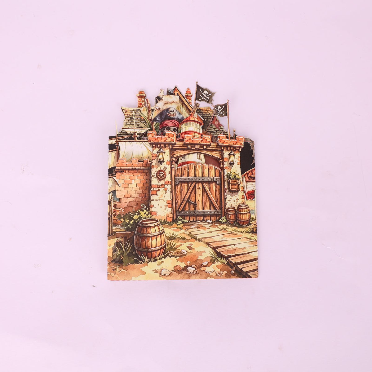 Pirate Theme Double Door Pop Up Card
