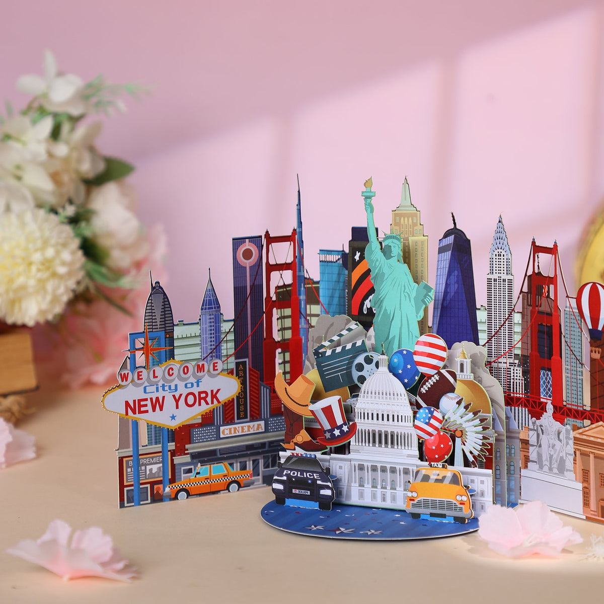 New York Landmarks 3D Pop Up Card