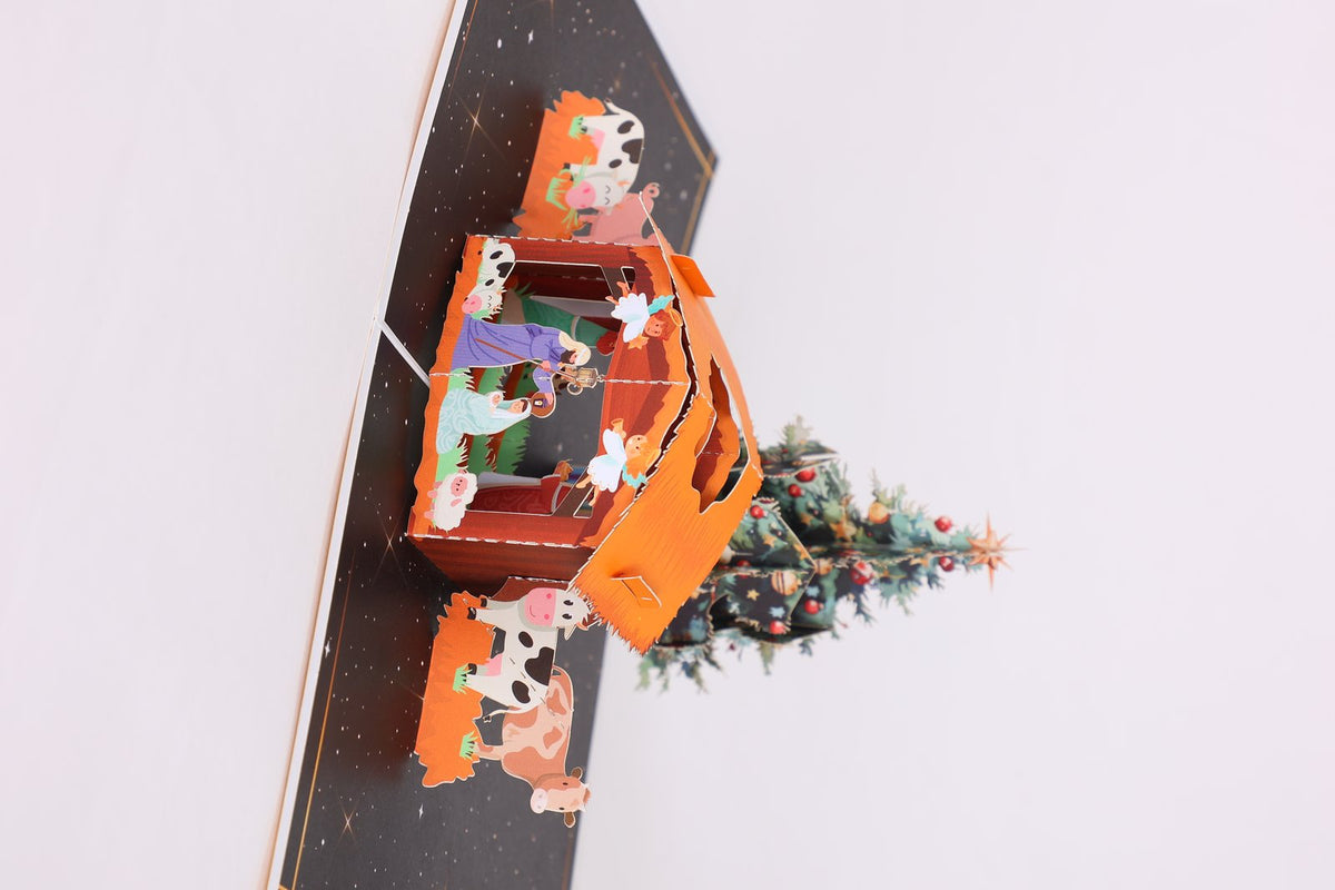 Nativity Manger Flip Pop Up Card
