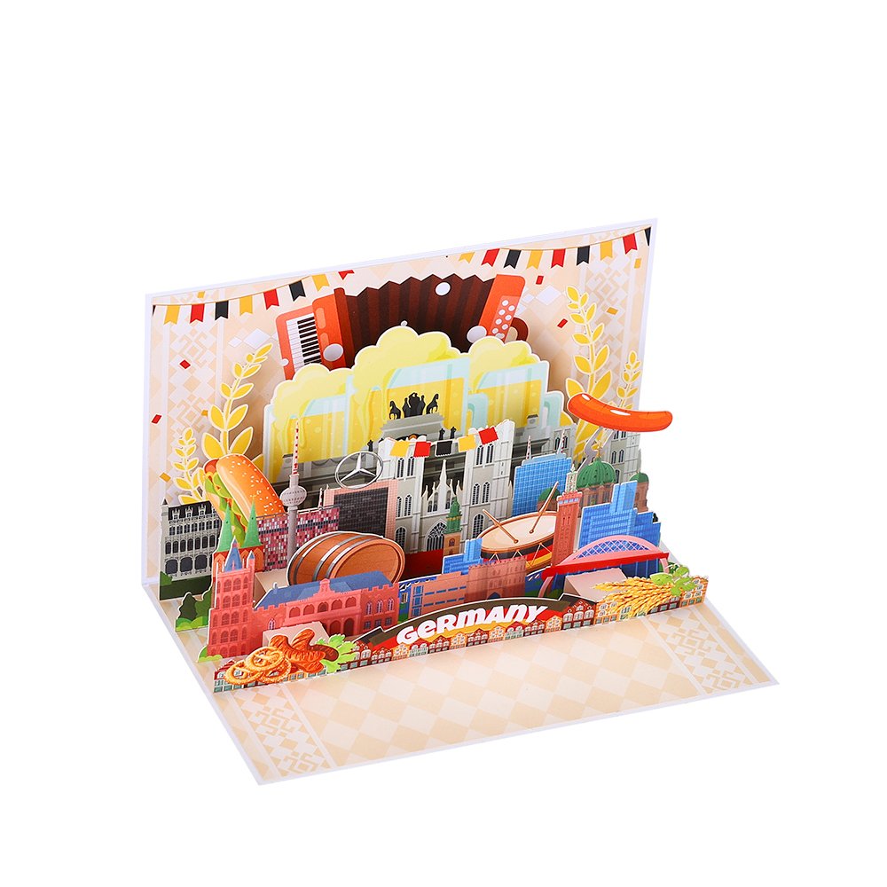 Germany City 90° 3D Pop Up Card