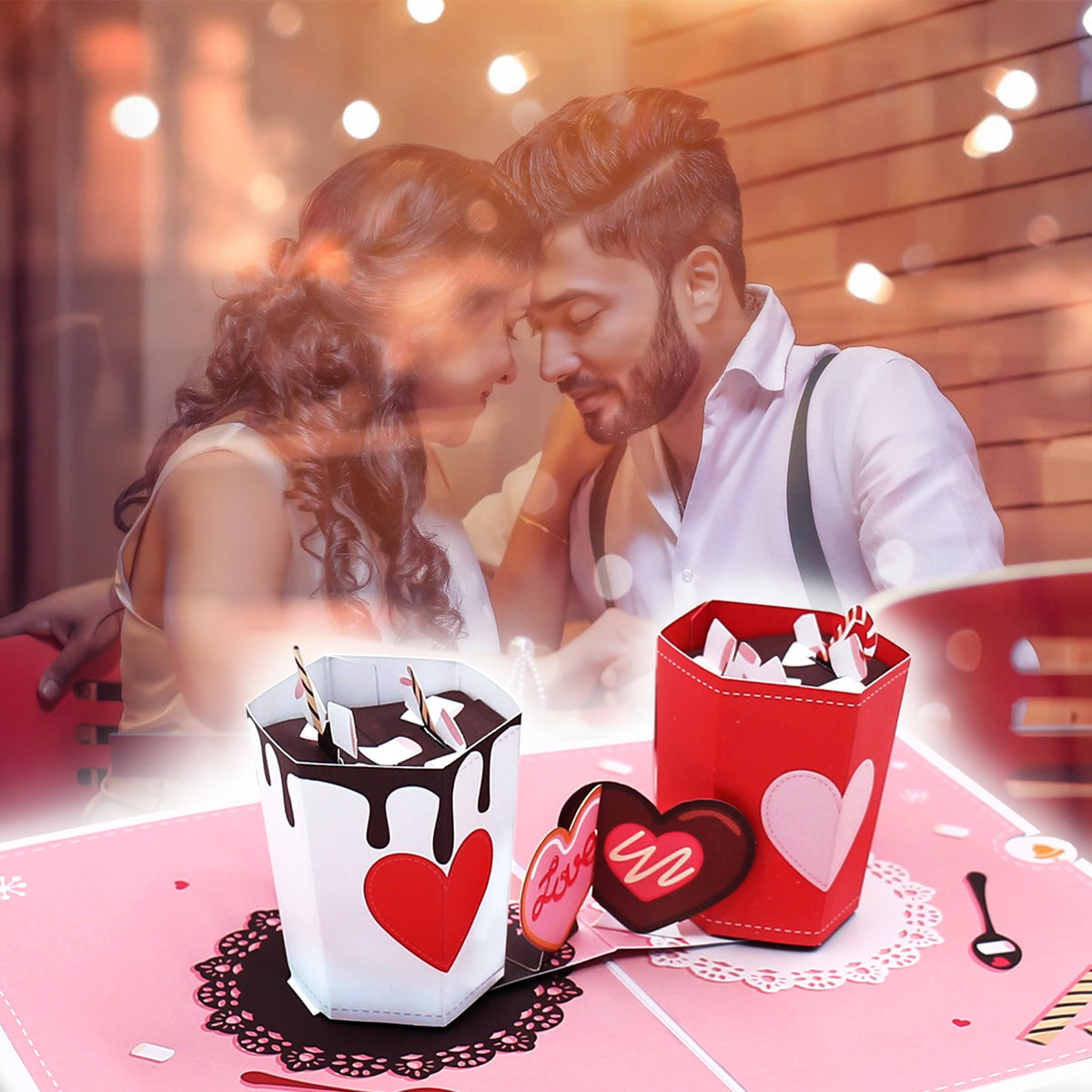Hot Cocoa Heart Greeting Card