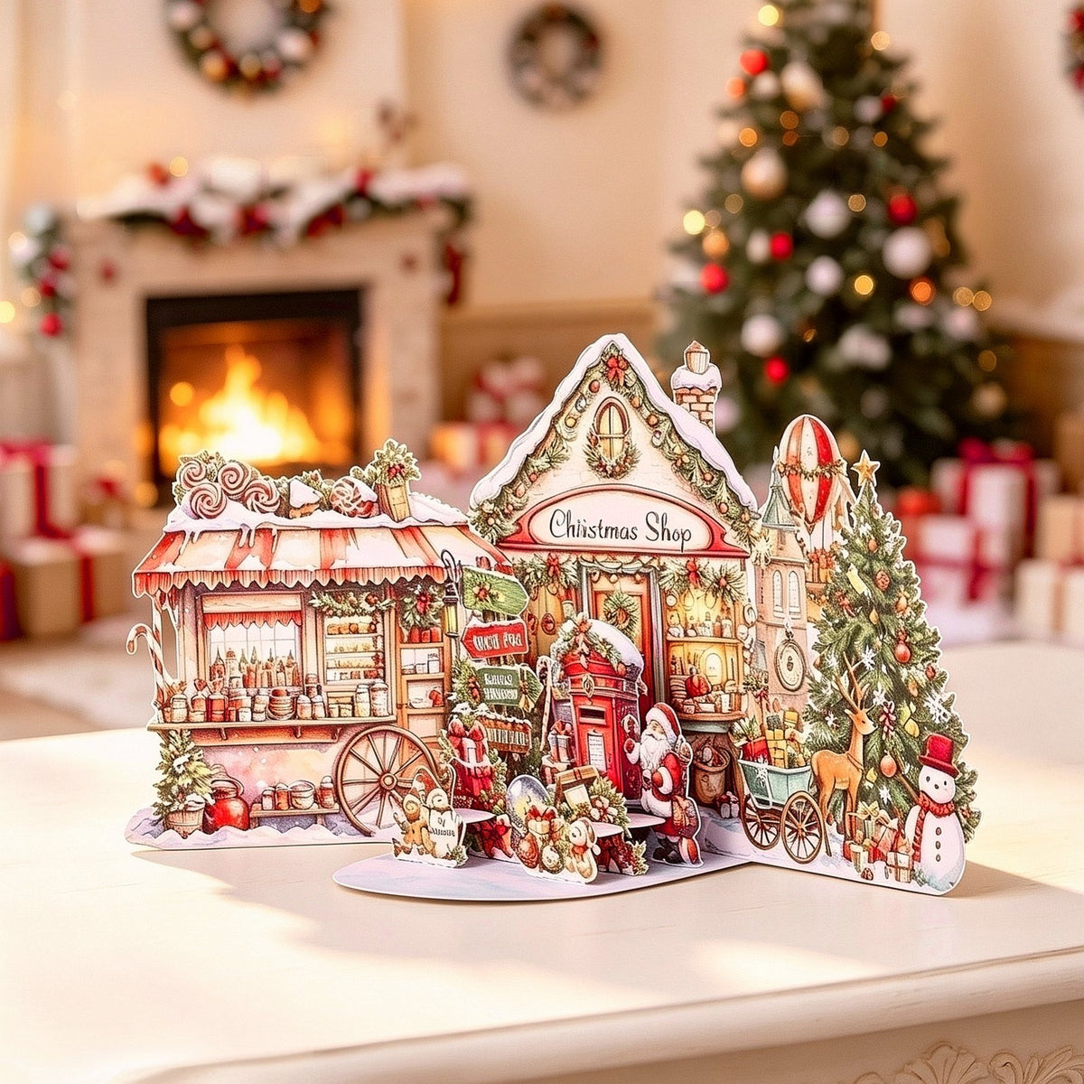 Vintage Christmas Double Door Card