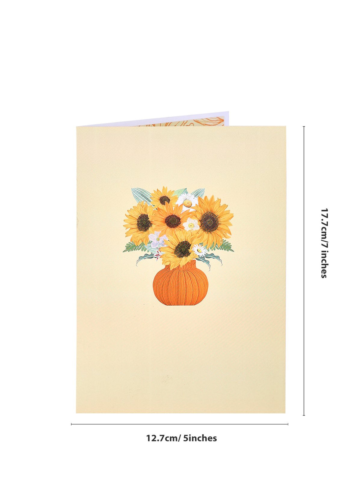 Sunflower Flower Vase 3D Pop Up Card