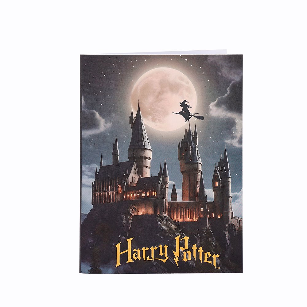 Magic Castle Moonlit Night Greeting Card