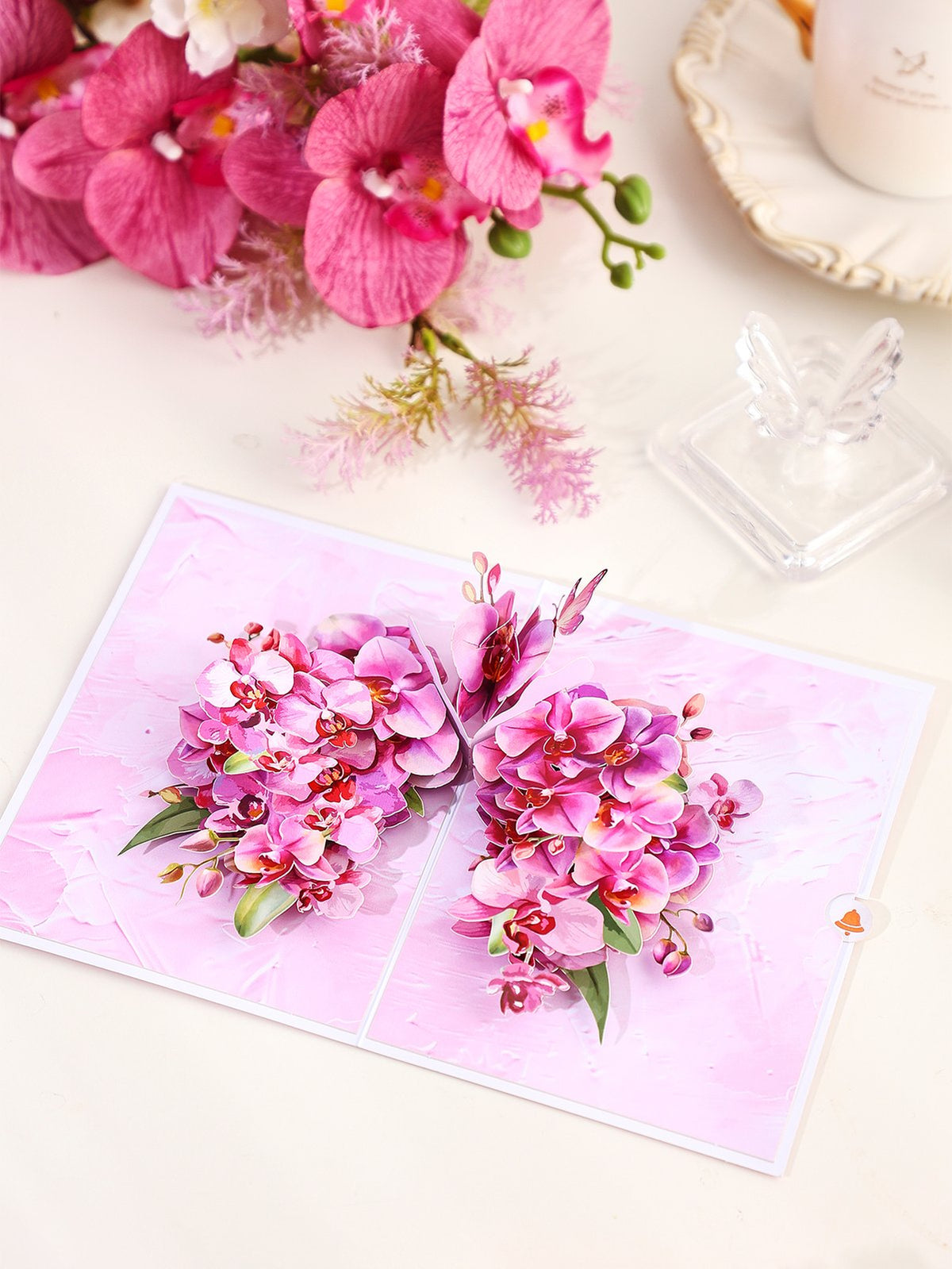 Orchid Wings 3D Pop Up Card