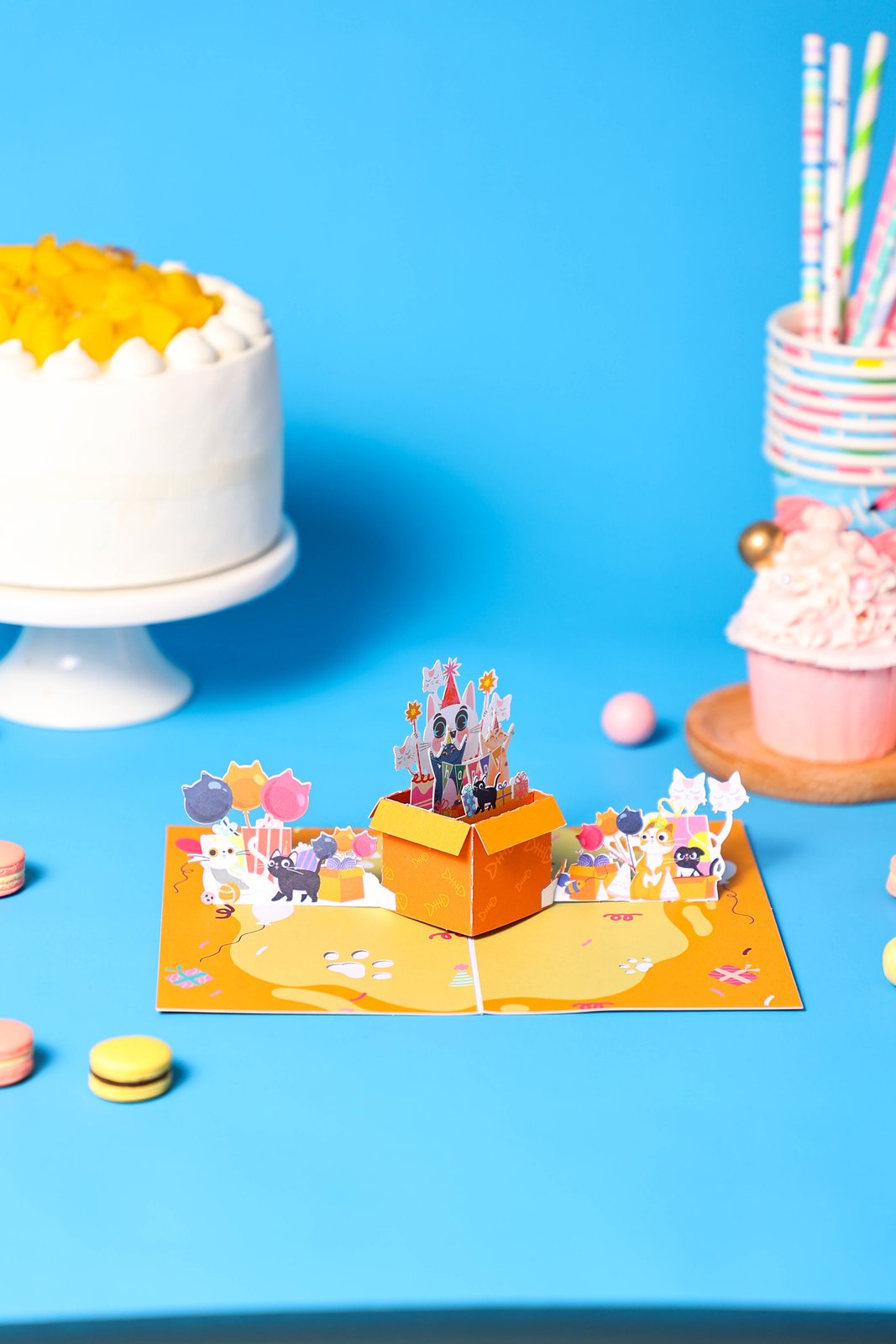 Cat Birthday Box Card