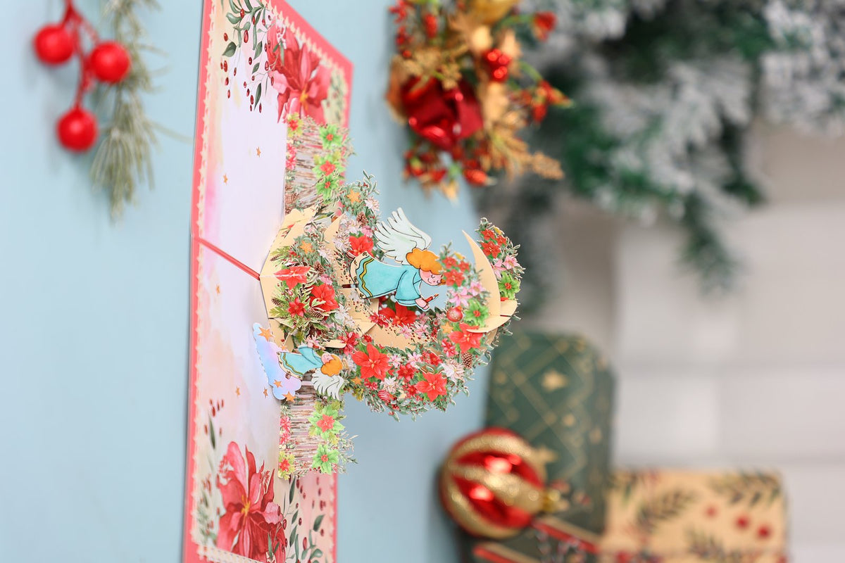 Angel Crescent Moon Greeting Card