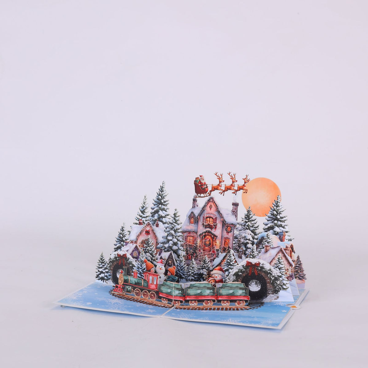 Christmas Reindeer Snowfield Greeting Card