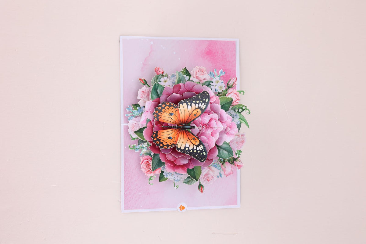 Hydrangea Butterfly Greeting Card