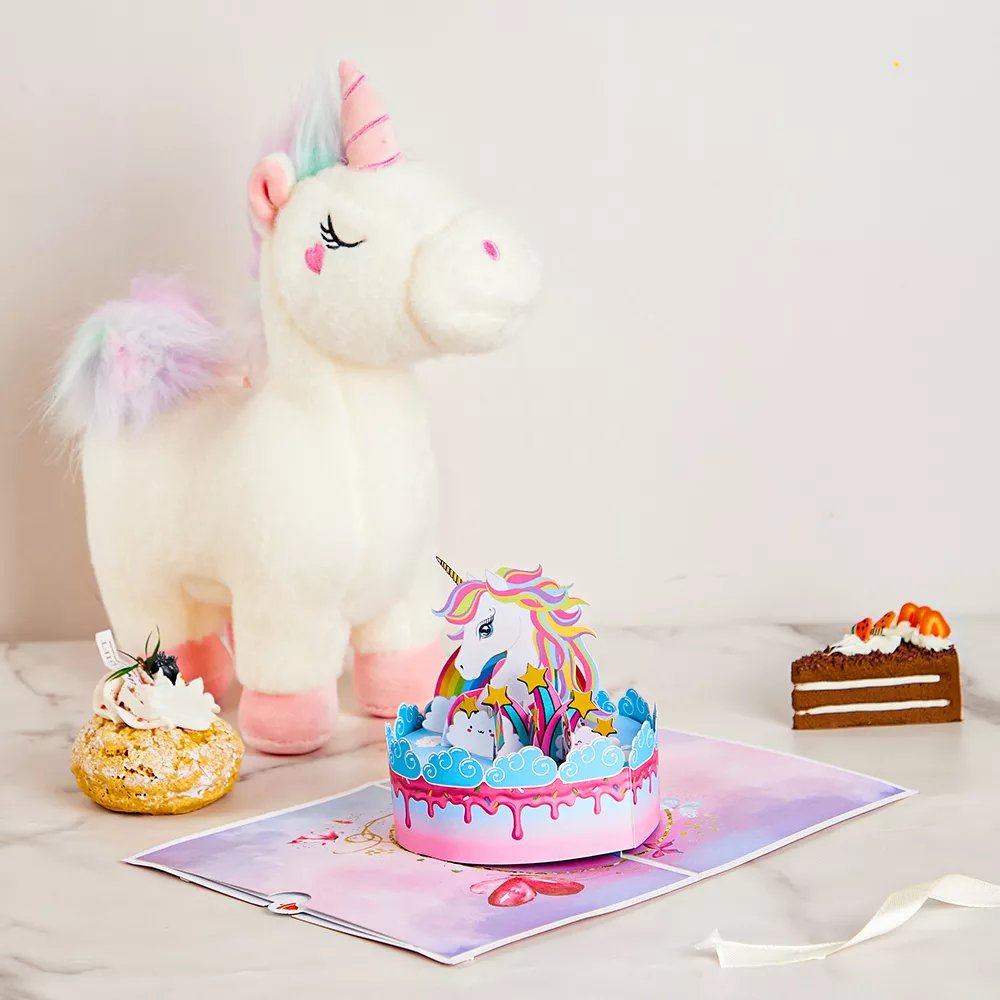 Unicorn Cake 3D Pop Up Card