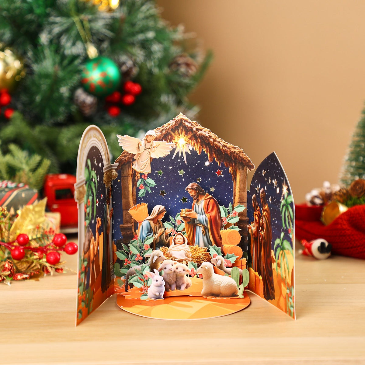 Open Door Nativity Greeting Card