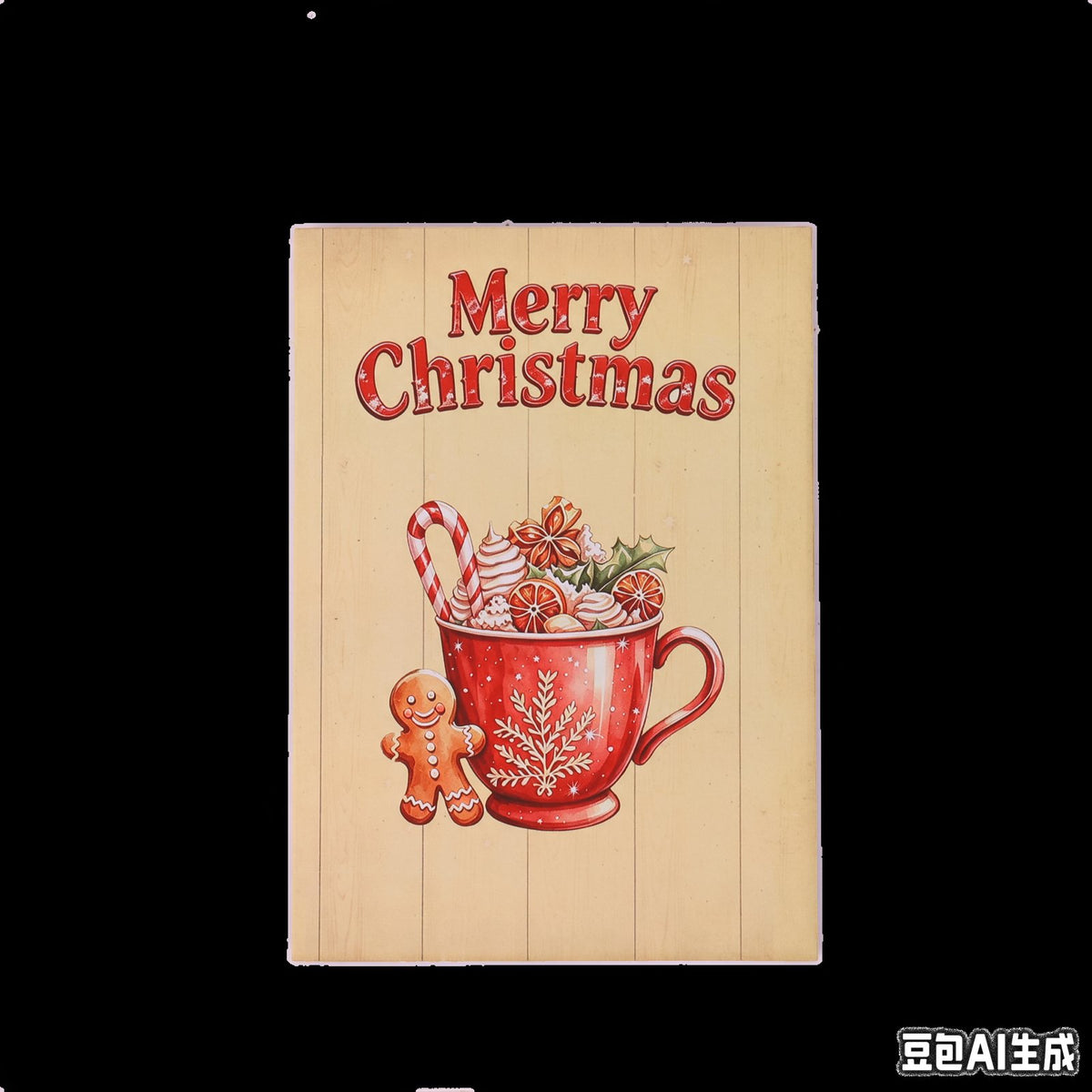 Gingerbread Man Hot Cocoa Greeting Card