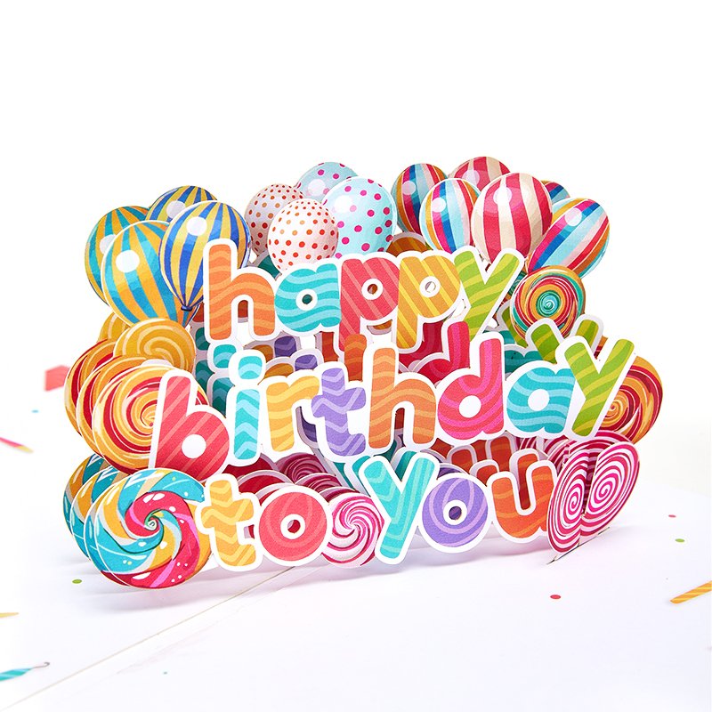 Lollipop Birthday Pop Up Card