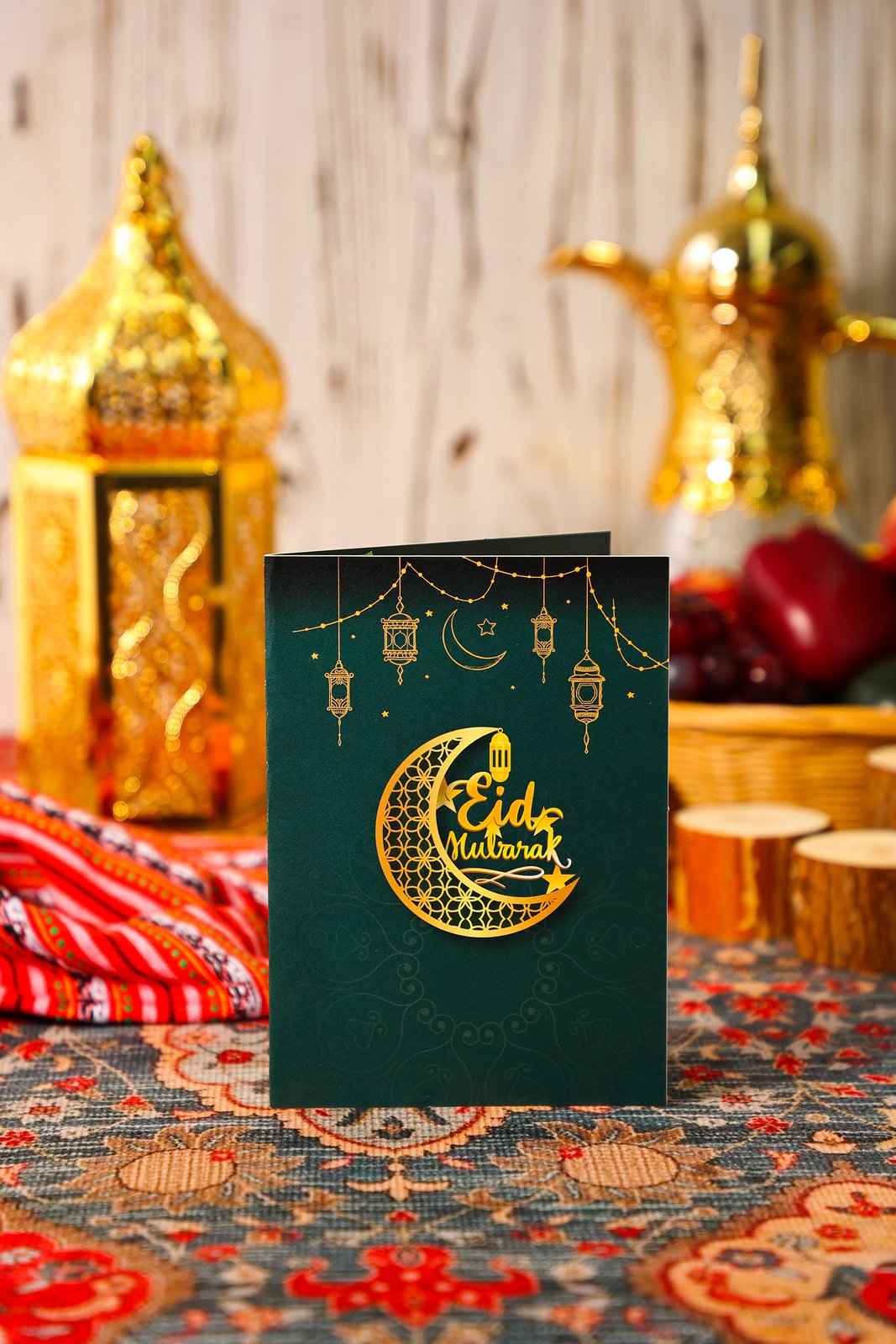 Eid Mubarak Moon Greeting Card