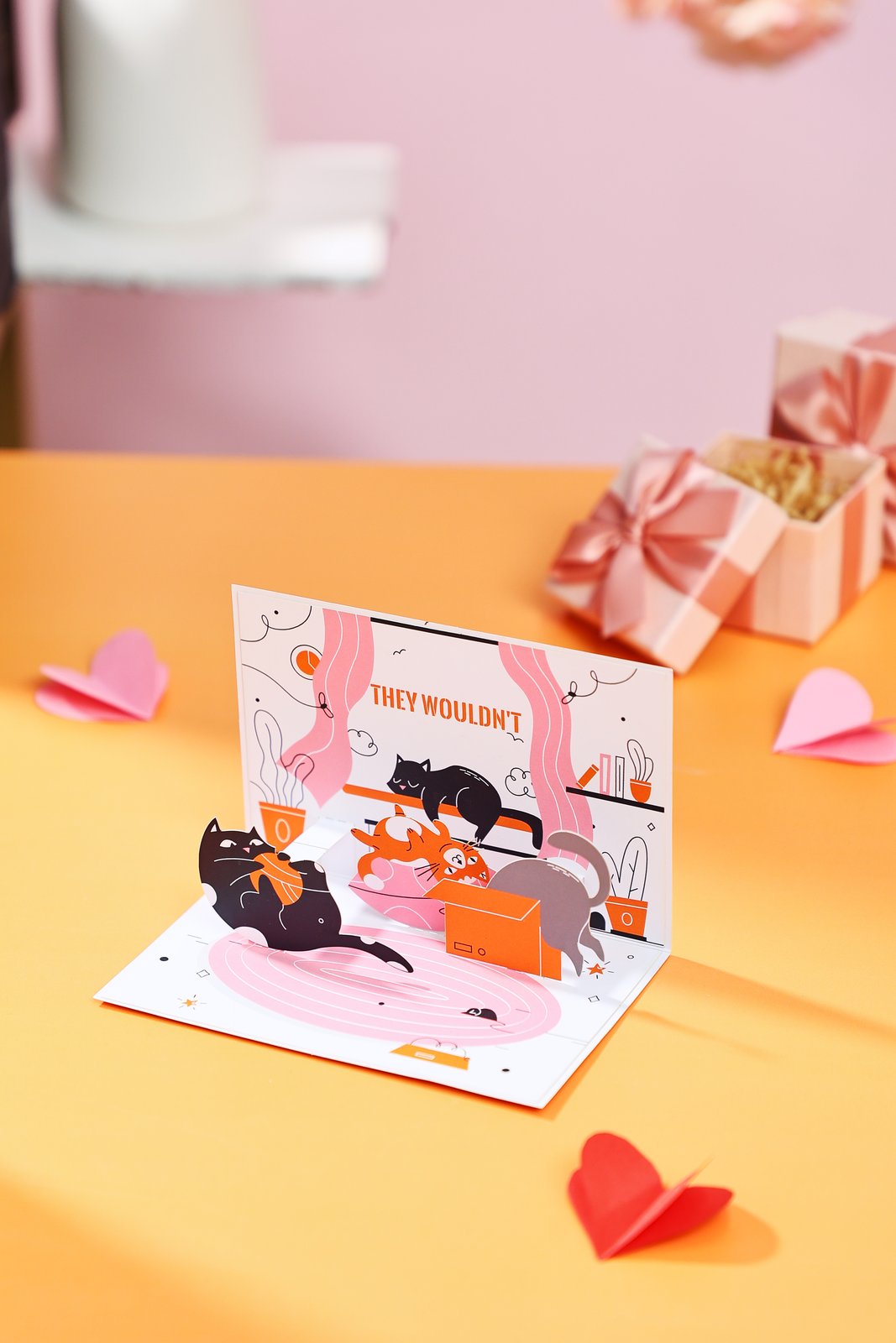 90° Cat Birthday Greeting Card