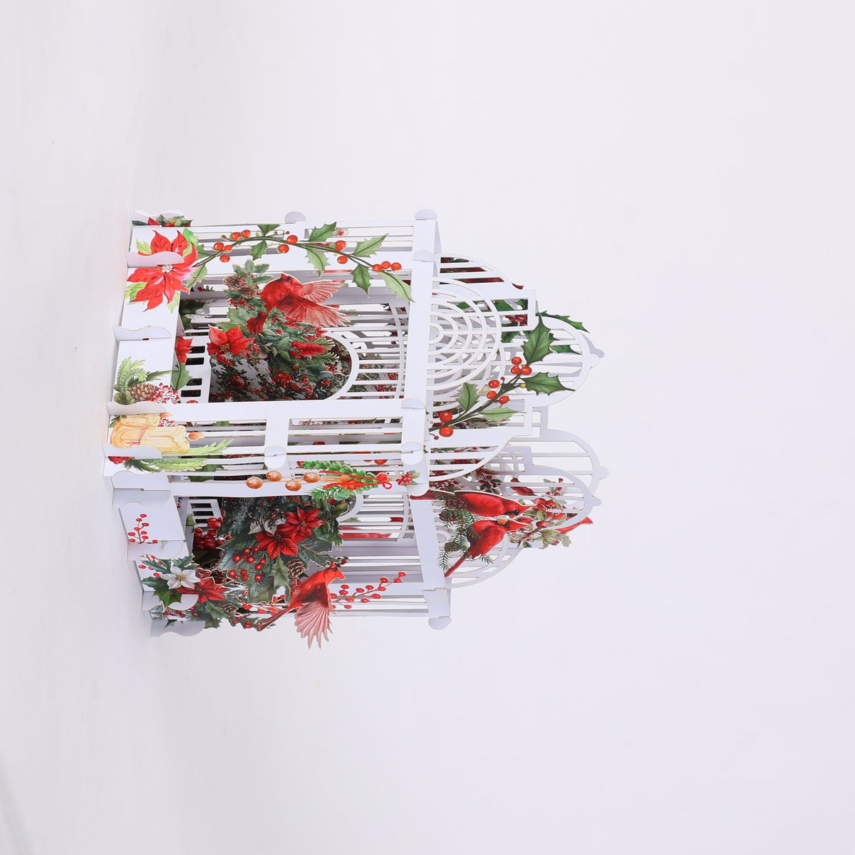 White Flower Arch Christmas Greeting Card