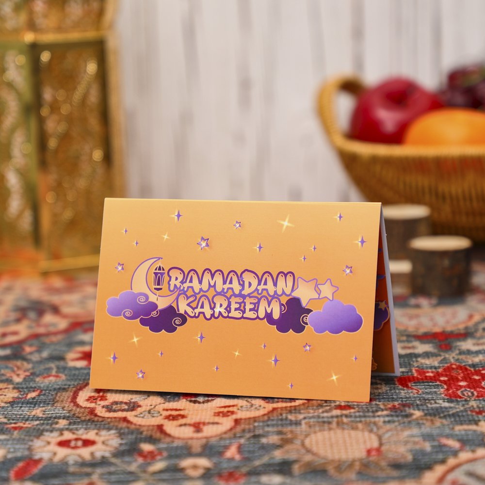 Purple Ramadan 90° 3D Pop Up Card