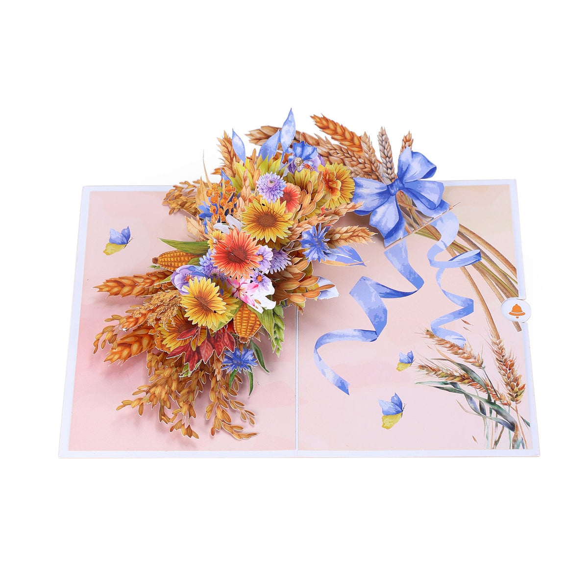 Wheat Floral Branch Greeting Card