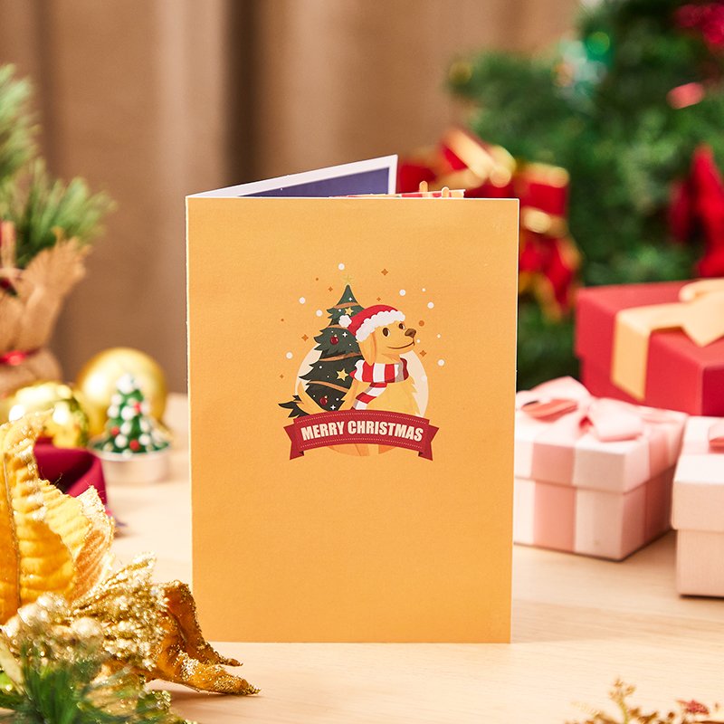 Dog Christmas Greeting Card