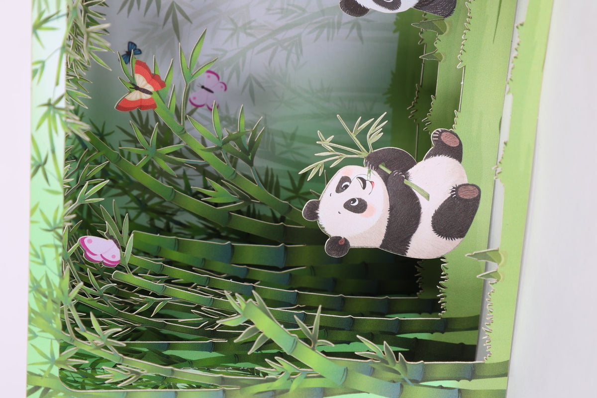 Panda Bamboo Grove 3D Pop Up Card