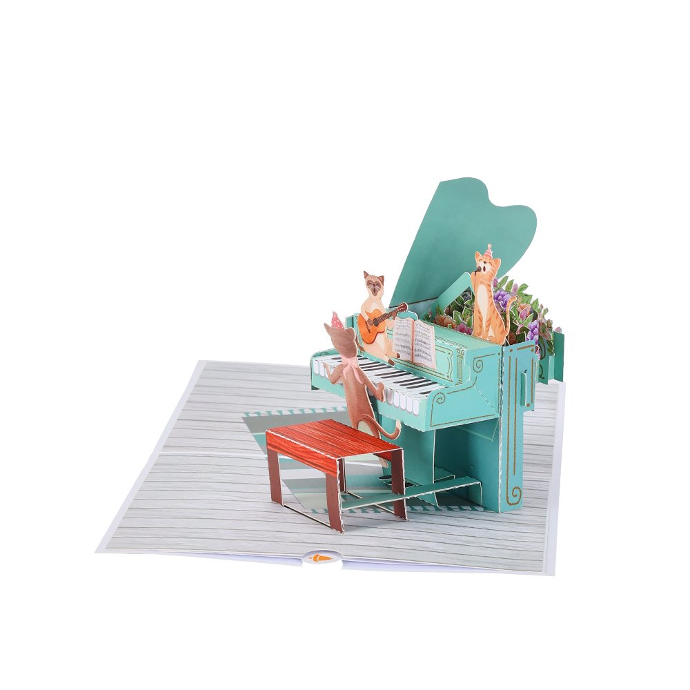 Cat Cake Flip Pop Up Card