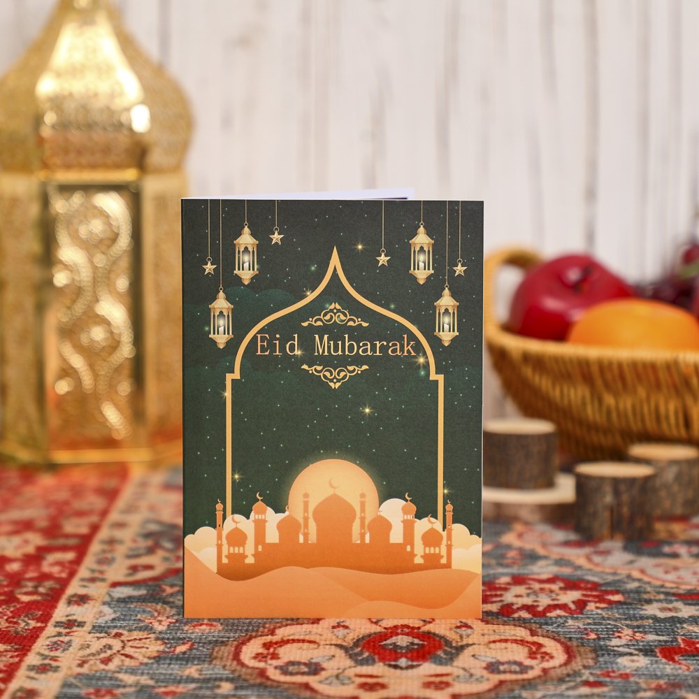 Eid Mubarak Happy Temple Greeting Card