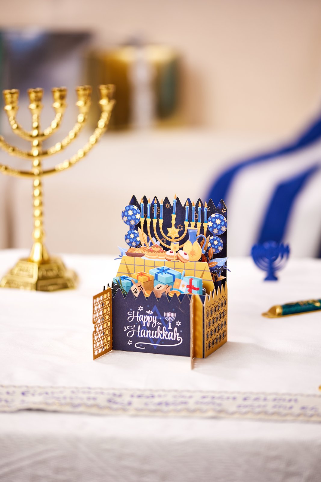 Hanukkah Double Door 3D Pop Up Card