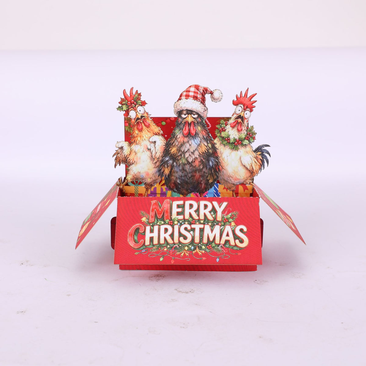 Christmas Rooster Box Card