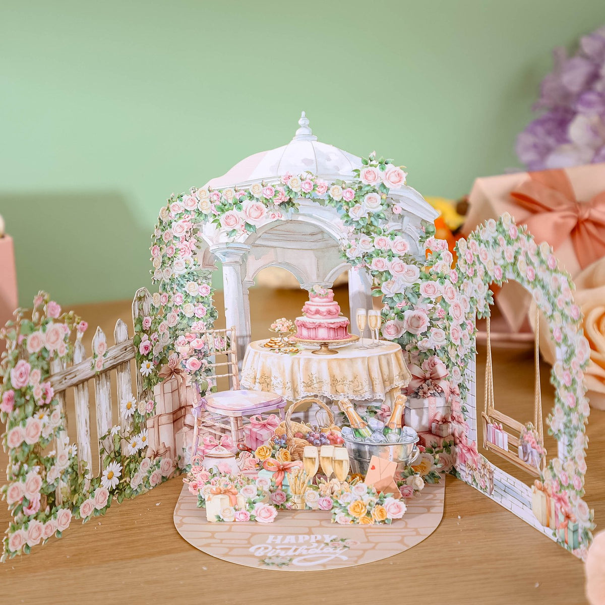 Garden Gazebo Wedding 3D Pop Up Card