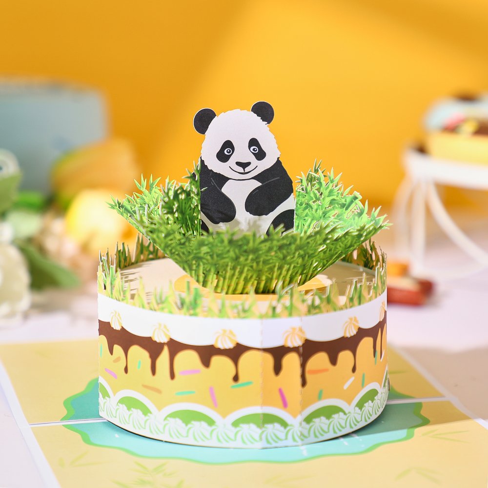 Panda Birthday Flip Pop Up Card