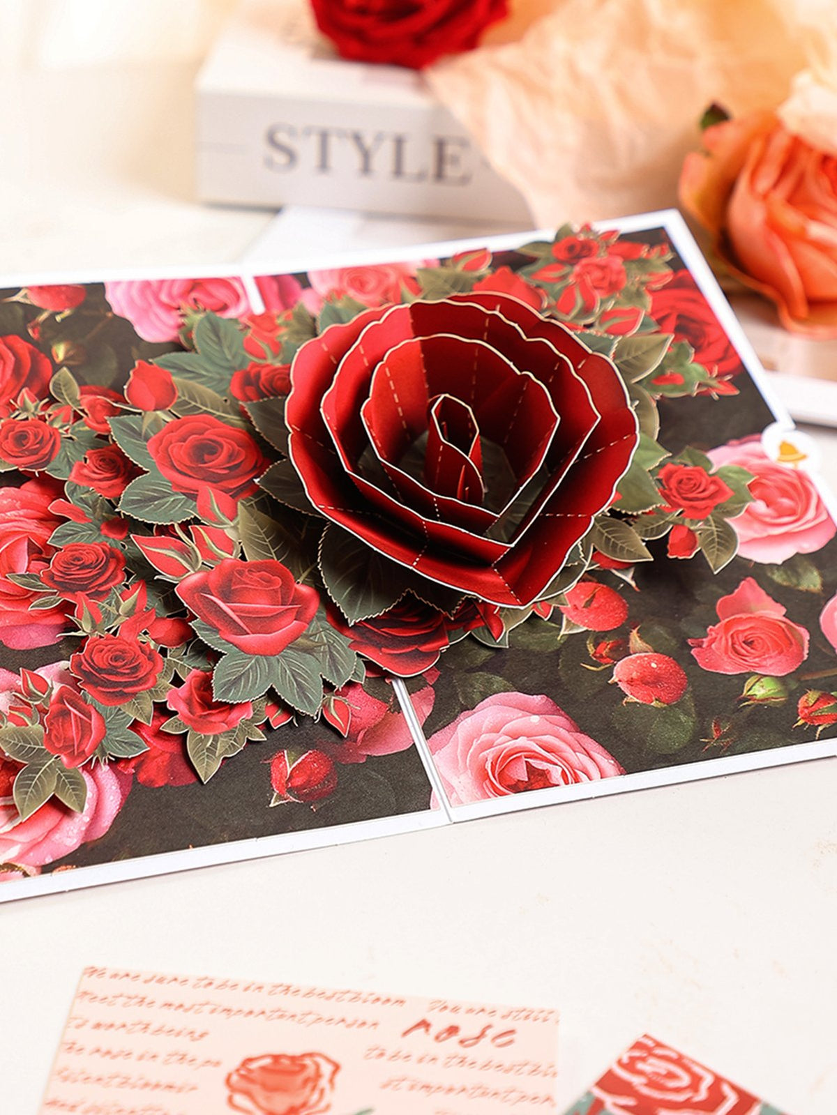 Rose 3D Pop Up Card