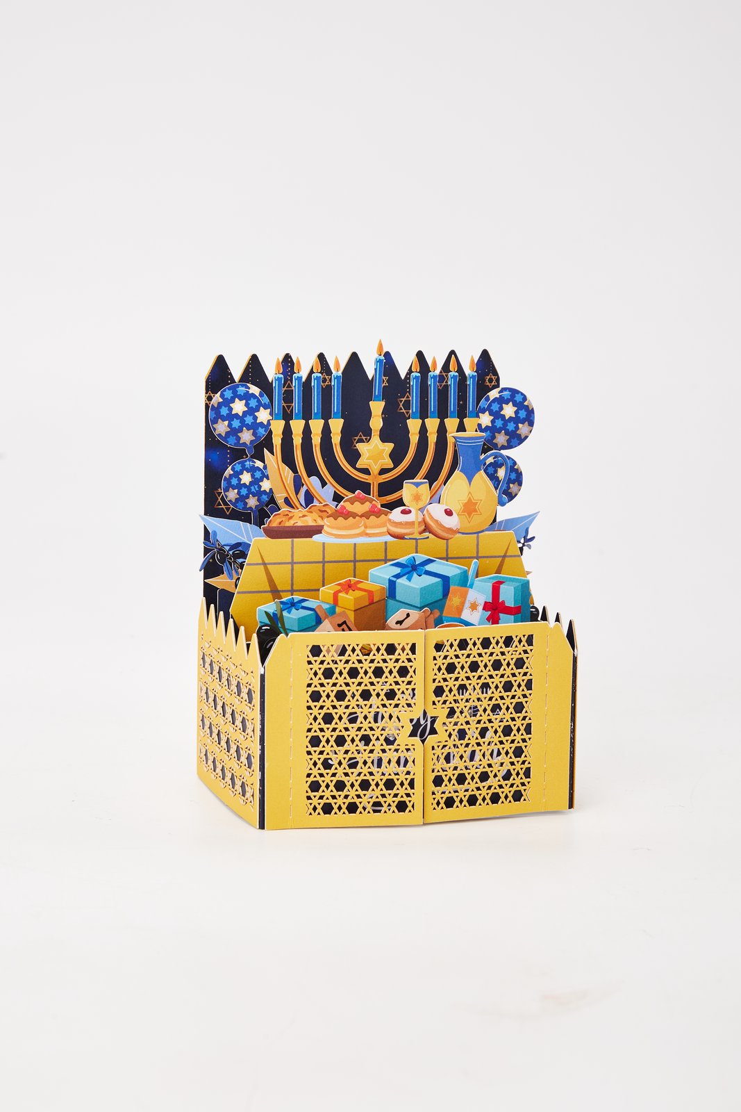 Hanukkah Double Door 3D Pop Up Card