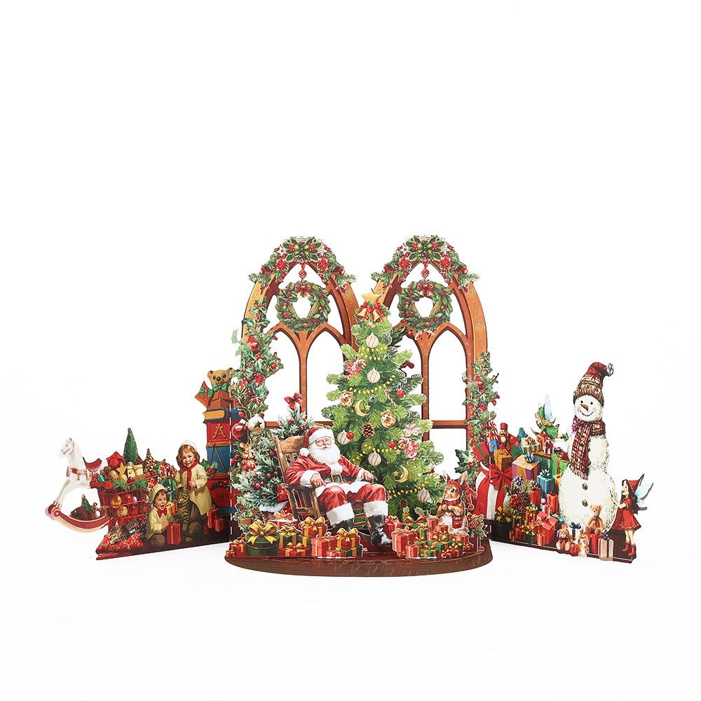 Vintage Christmas 3D Pop Up Card
