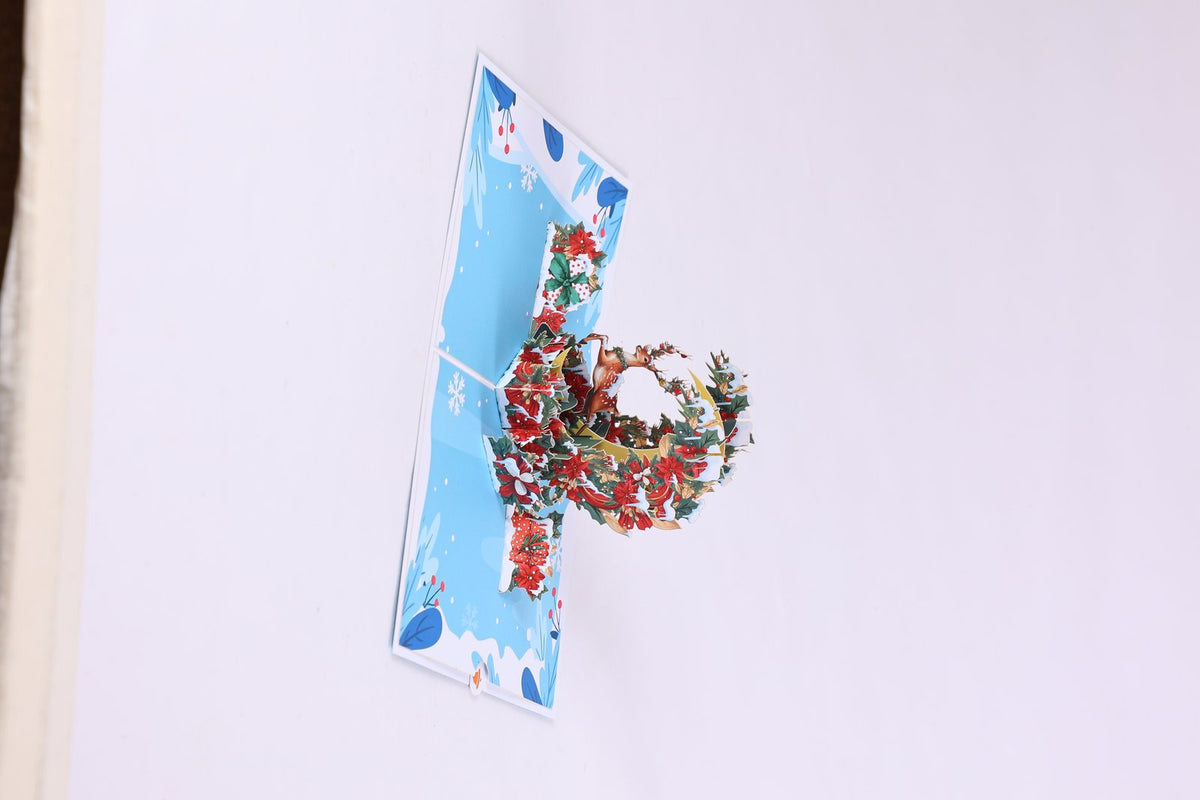 Christmas Deer Snowfield Greeting Card