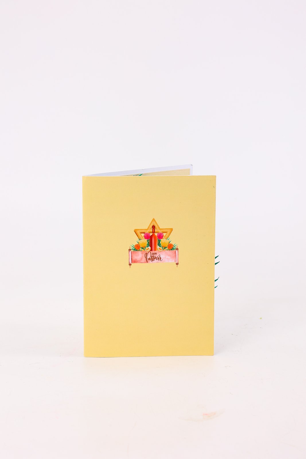 Israel Passover Floral Wreath Pop Up Card