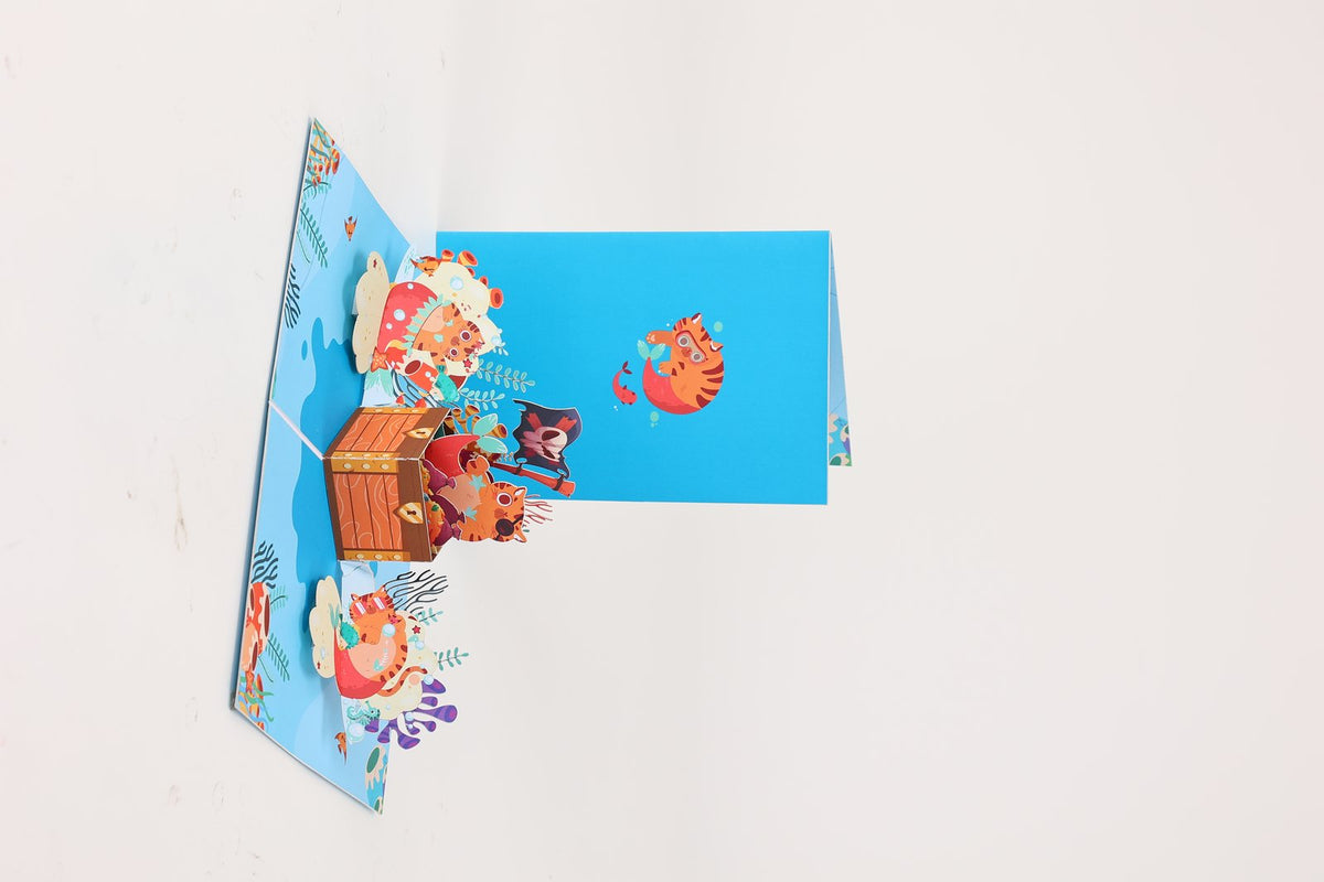 Mermaid Cat 3D Pop Up Card