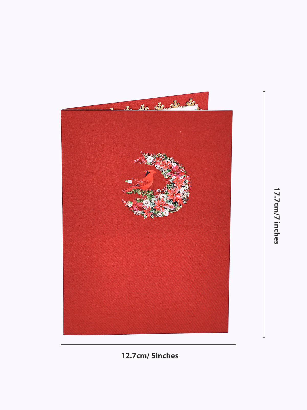 Cardinal Crescent Moon 3D Pop Up Card