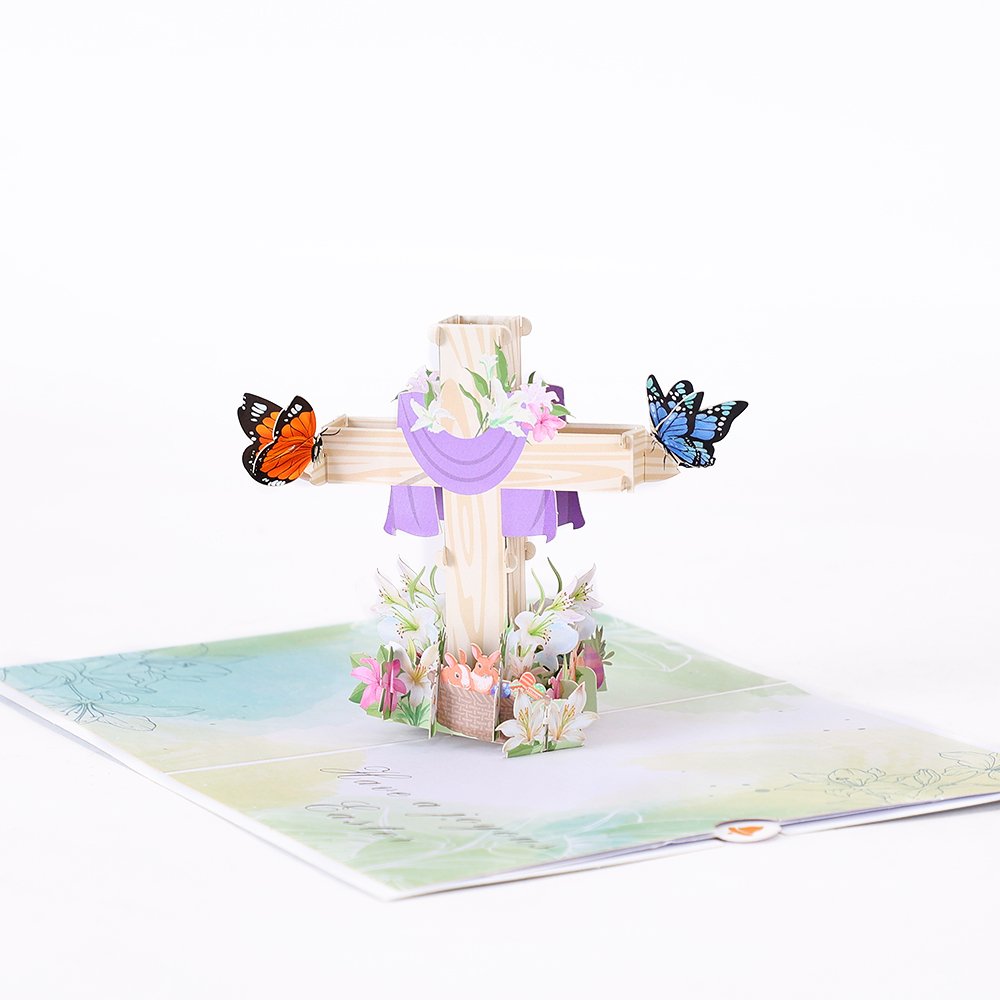 Easter Floral Flip Pop Up Card