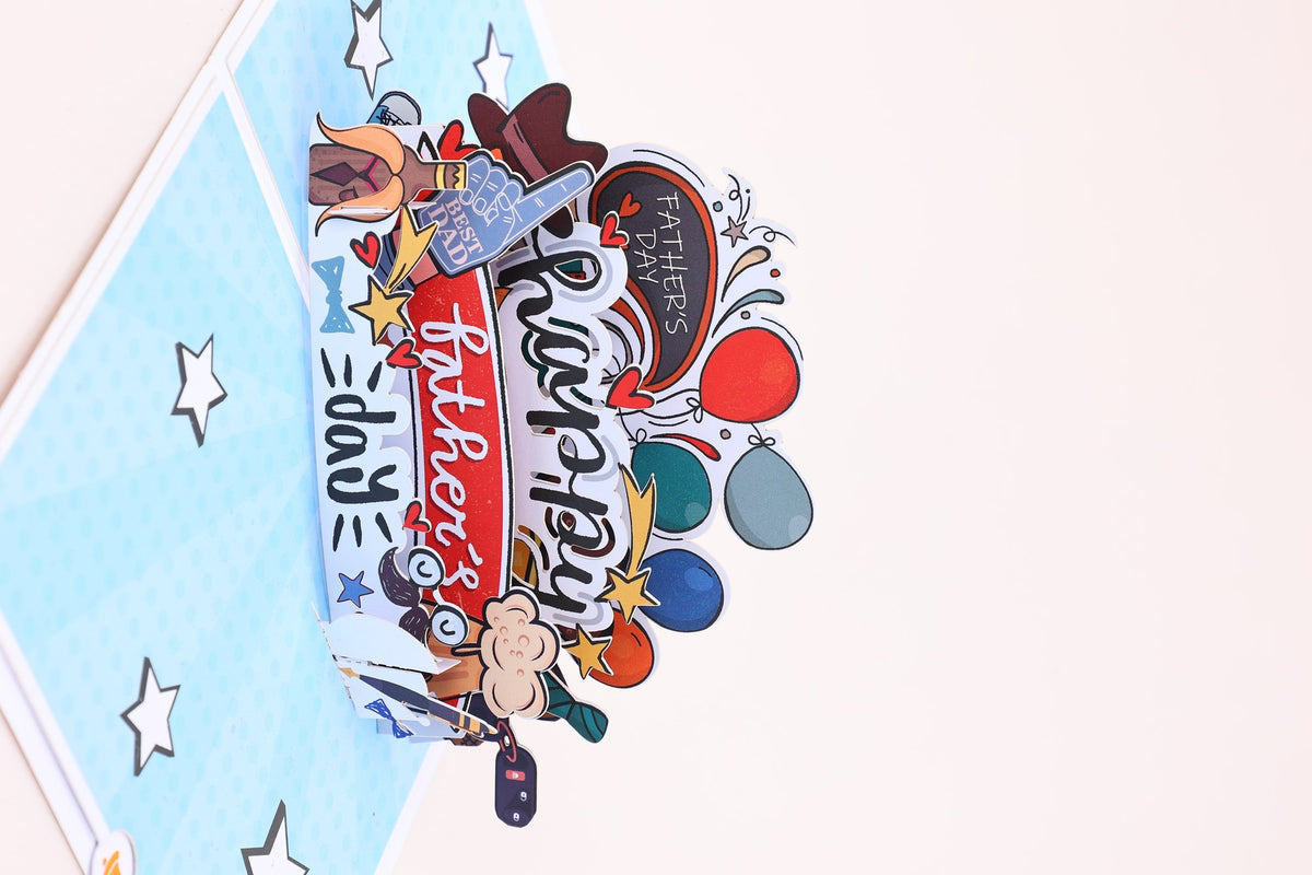 Simple Style Father's Day 3D Pop Up Card