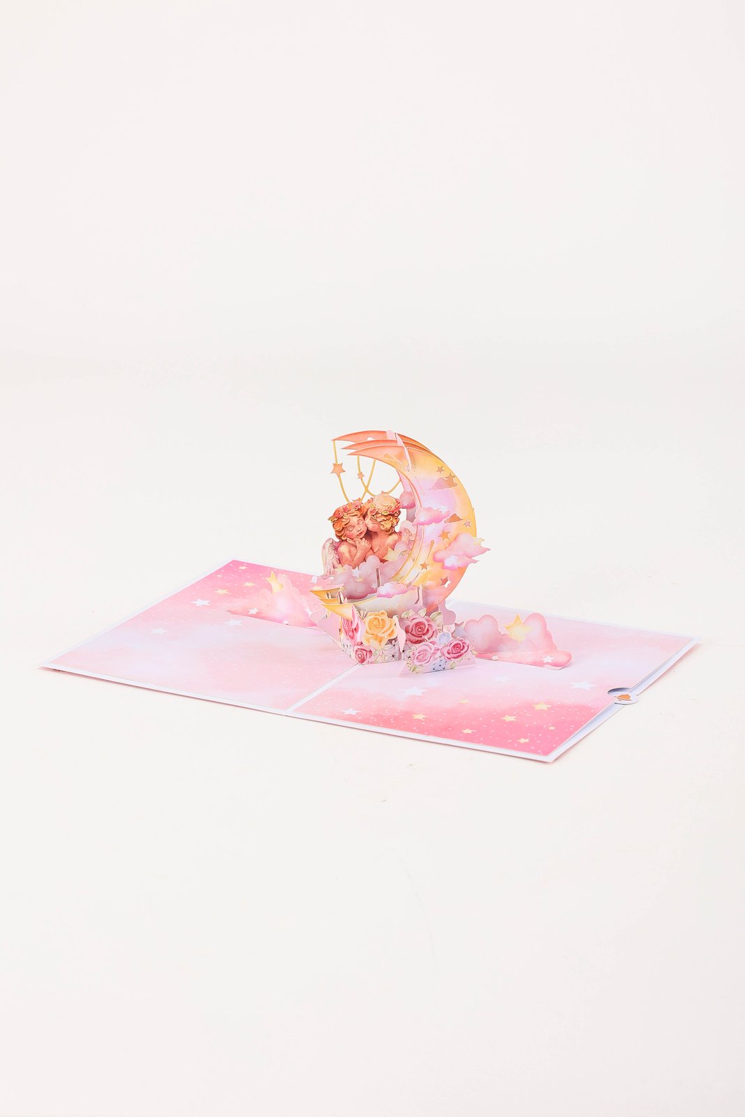 Vintage Angel Moon Pop Up Card